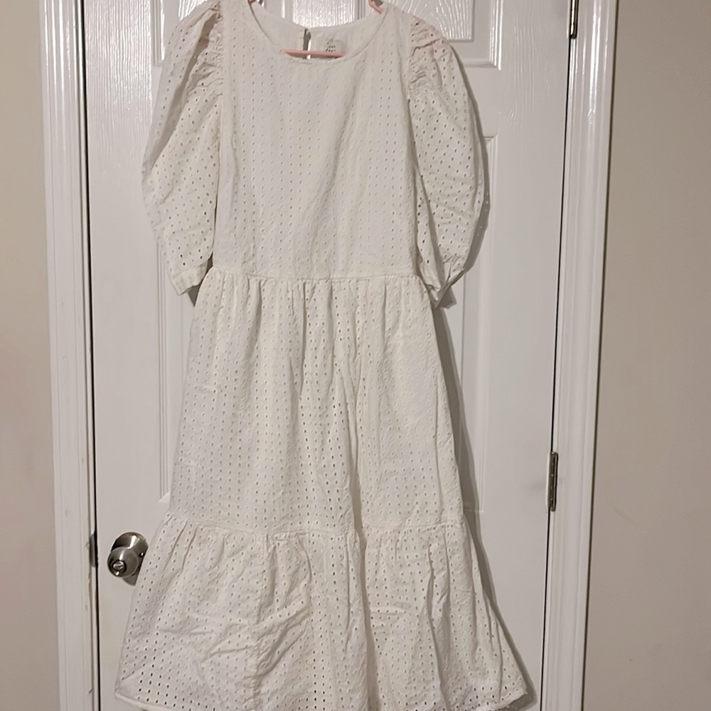 A New Day Puff Sleeve Prairie Dress